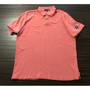 Vineyard Vines Mens Pink Polo Shirt Sz XL Short Sleeve J Class Yachts READ